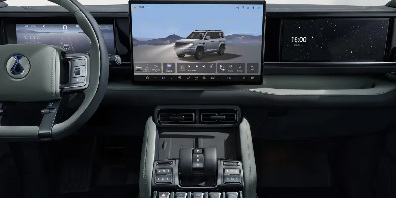 DENZA B5 tem cabine digital com console retrátil e itens de conveniência